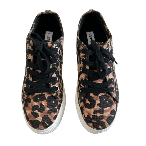 Steve Madden Emmi Leopard Print Platform Sneakers Size 7.5M - Picture 4 of 16